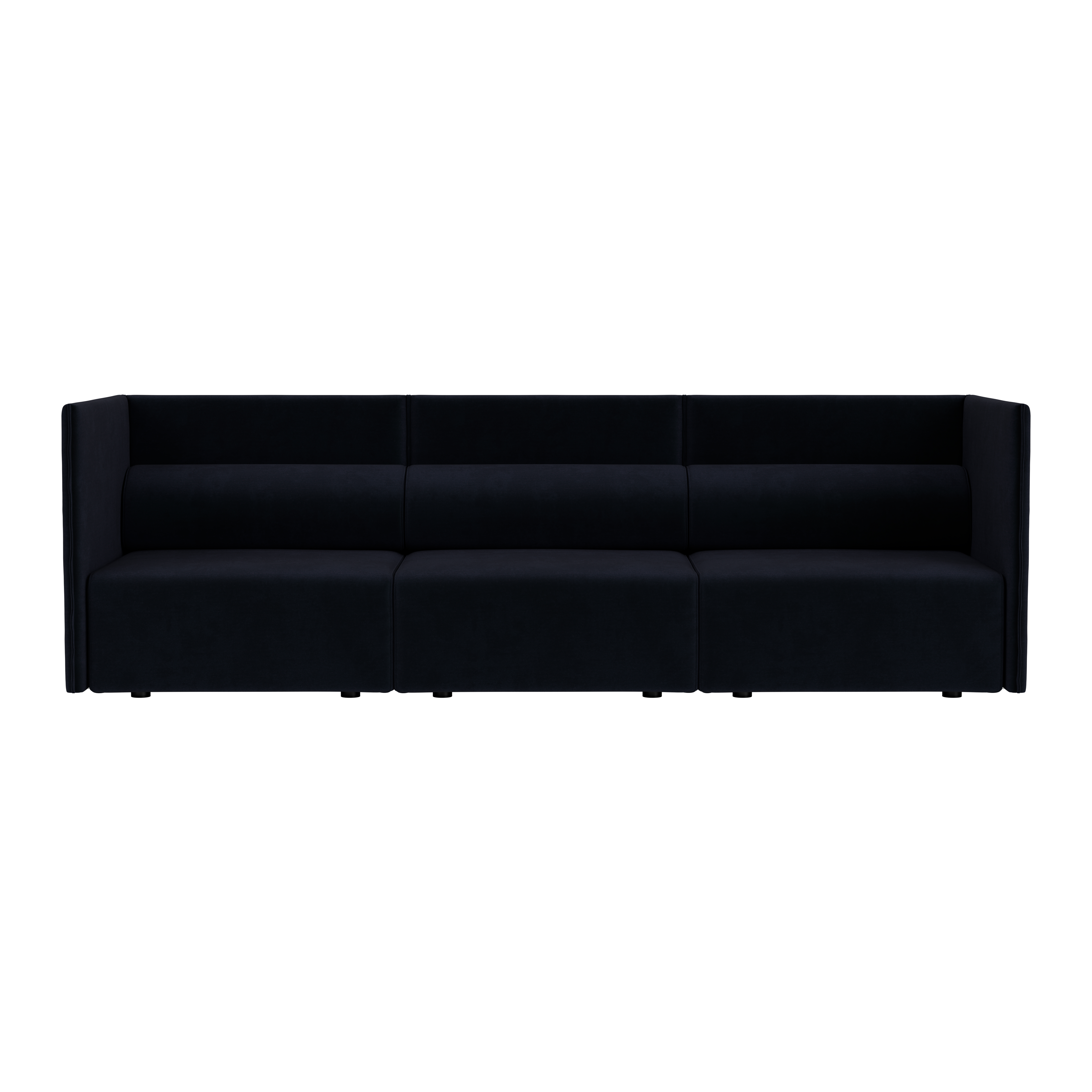 Palo Block 3-seater Sofa Medium Back, Velluto Coex VL30
