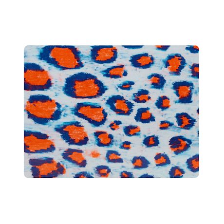 Monster Placemat (Set of 2), Coral / White / Ultramarine Blue