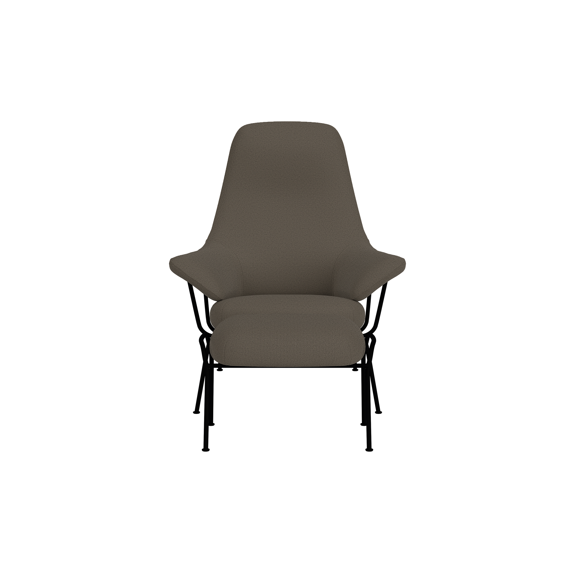 Hai Lounge Chair + Ottoman, Cura 61169/Black, Art. no. 31960 (image 2)