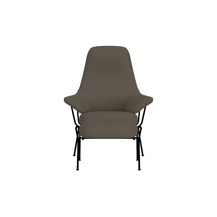 Hai Lounge Chair + Ottoman, Cura 61169/Black, Art. no. 31960 (image 2)