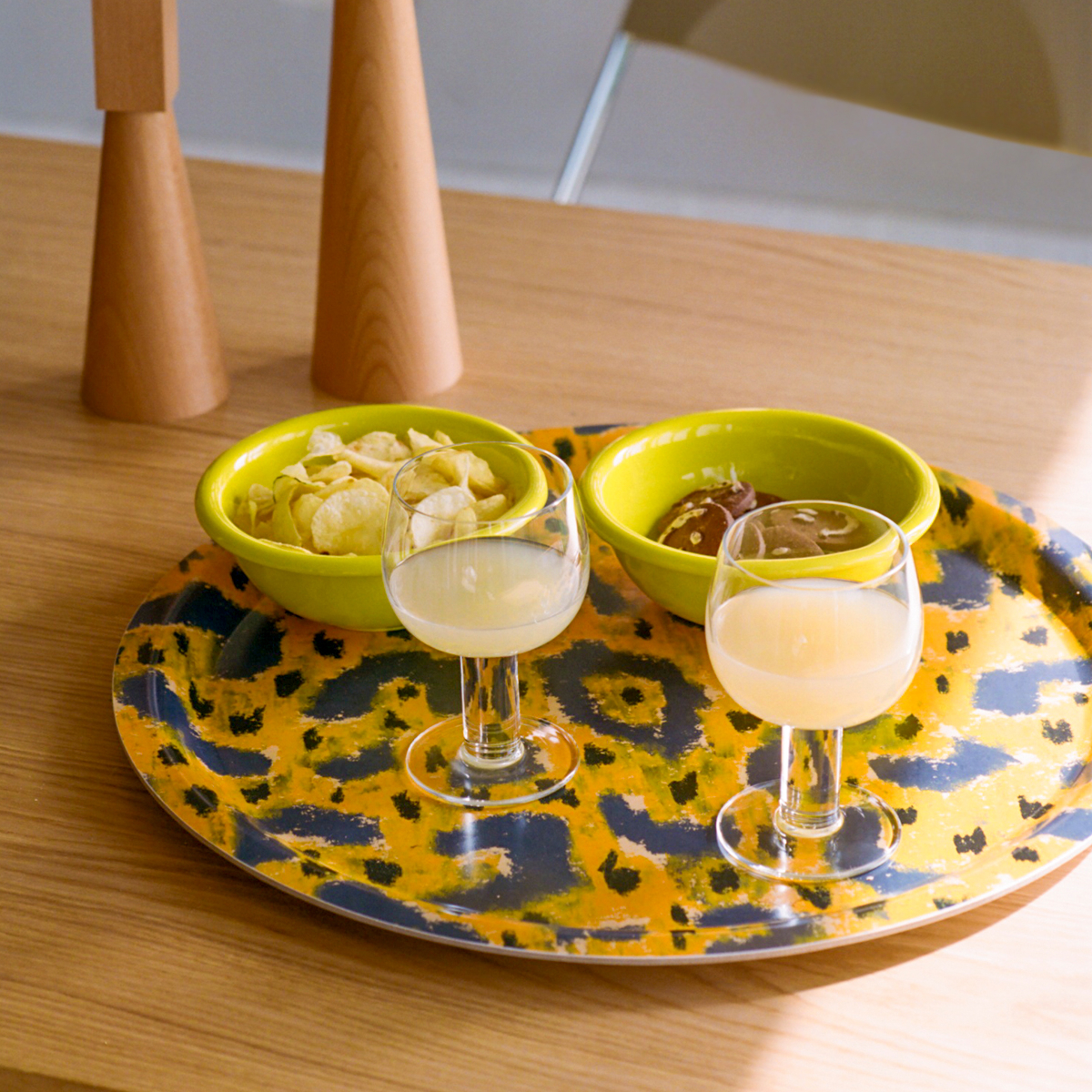 Monster Tray Medium, Ochre Yellow / Grey / Black