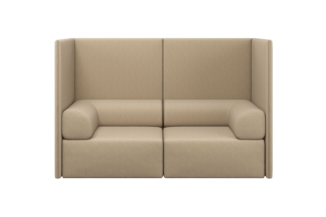 Palo Block 2-seater Sofa High Back with Armrests, Beige (UK), Art. no. 20739 (image 1)