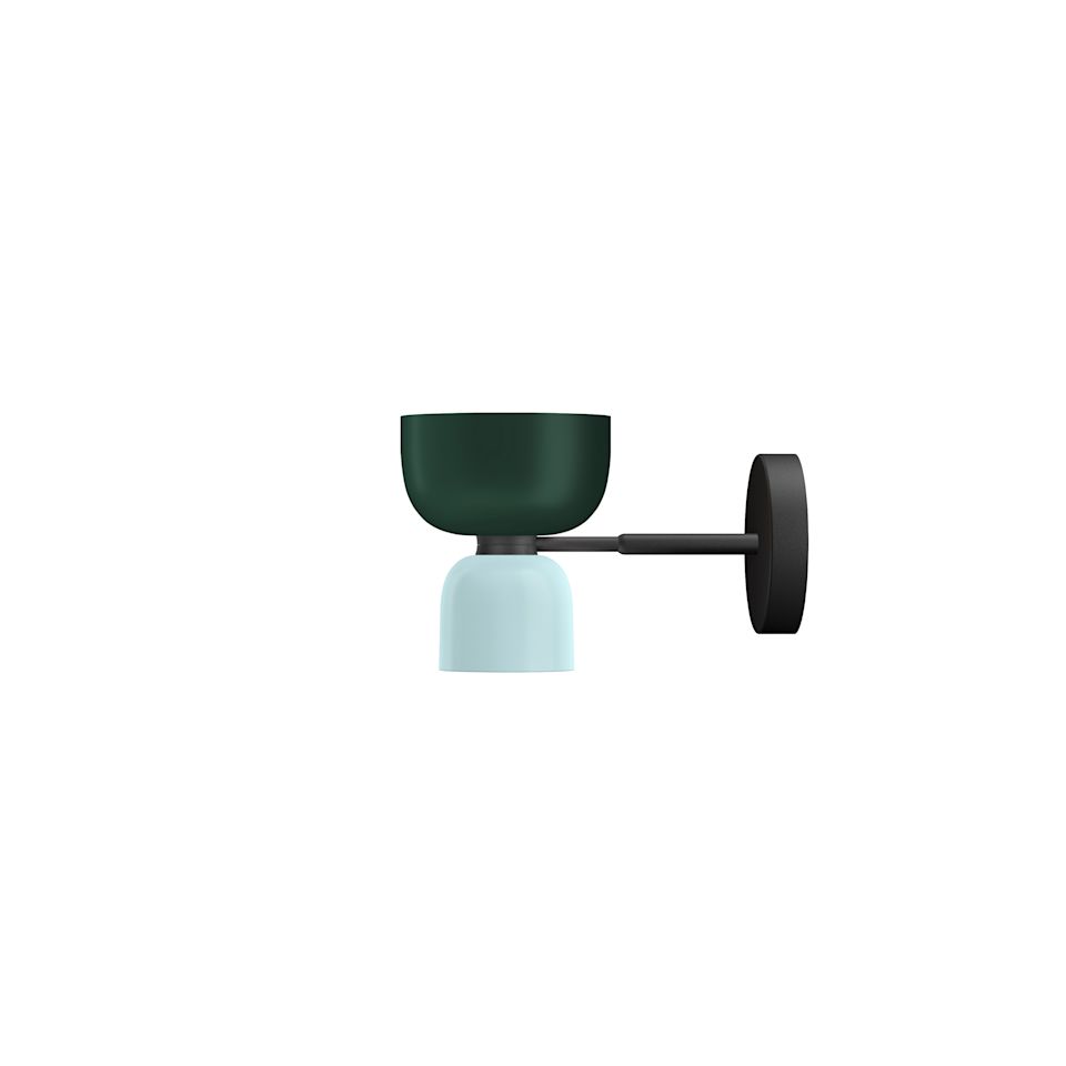 Alphabeta Wall Light, Black Green / Soft Blue by Hem