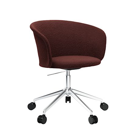 Kendo Swivel Chair 5-star Castors, Conker / Polished