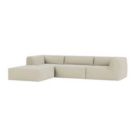 Great 3-seater Sofa Chaise Left, Safire 0014