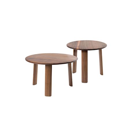 Alle Coffee Coffee Table Small + Medium, Walnut