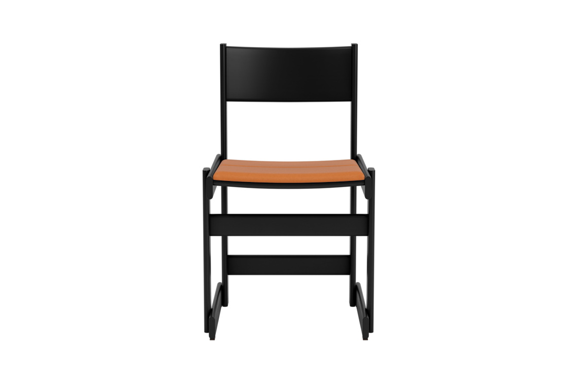 Bullnose Chair, Black / Elmosoft Leather 54035 Seat Pad, Art. no. 31666 (image 2)