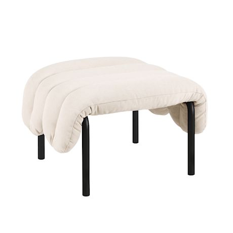 Puffy Ottoman, Natural / Black Grey (UK)