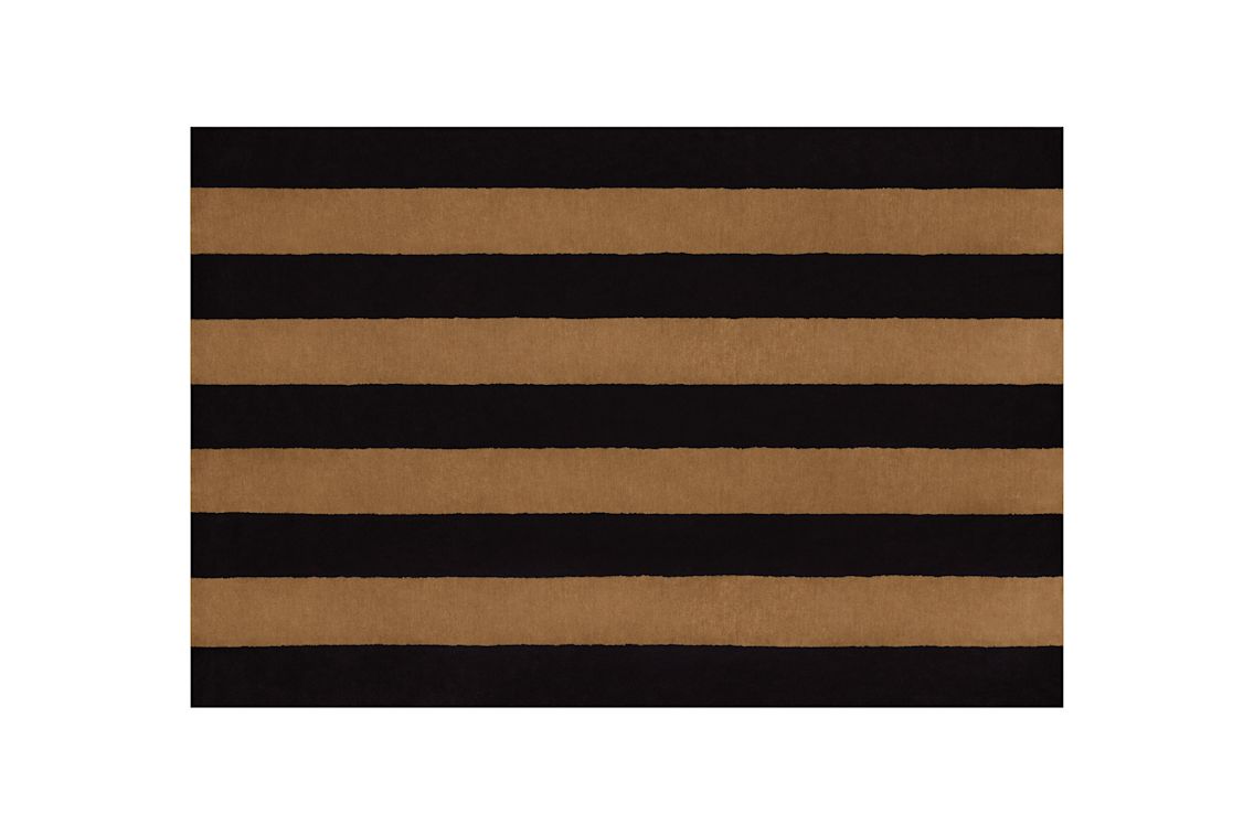 Pattern Rug Large, Black / Beige Stripe, Art. no. 31361 (image 1)