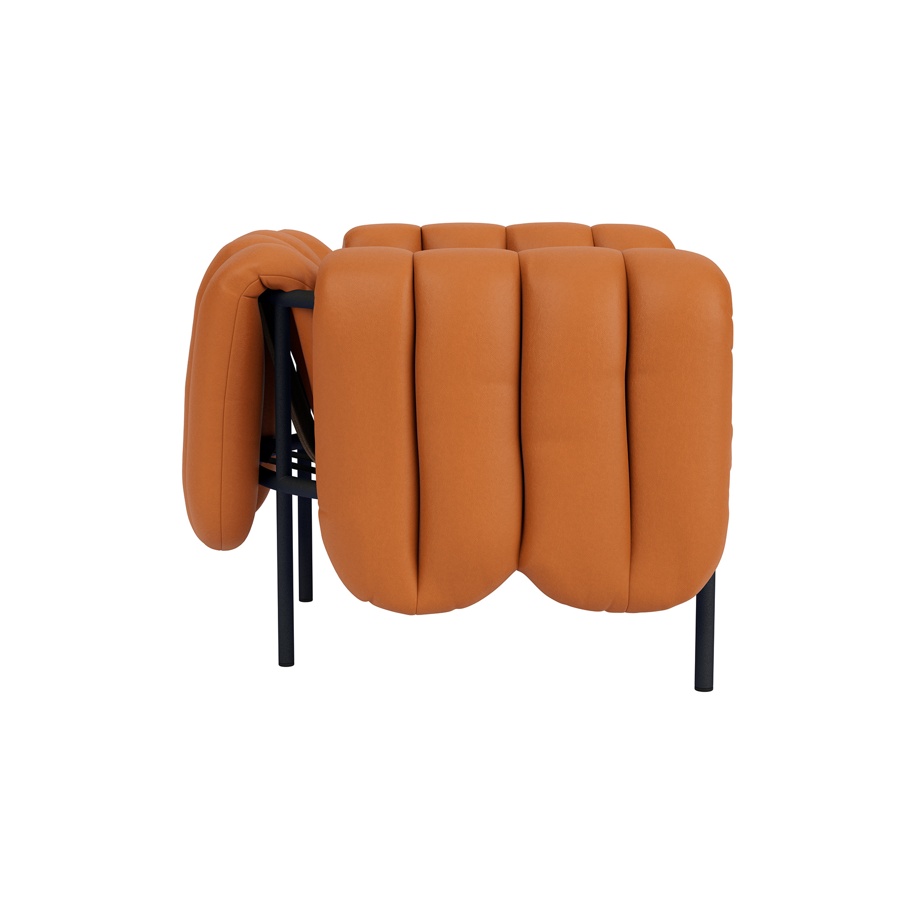 Puffy Lounge Chair, Elmosoft Leather 54035 / Black Grey (UK), Art. no. 90079 (image 4)