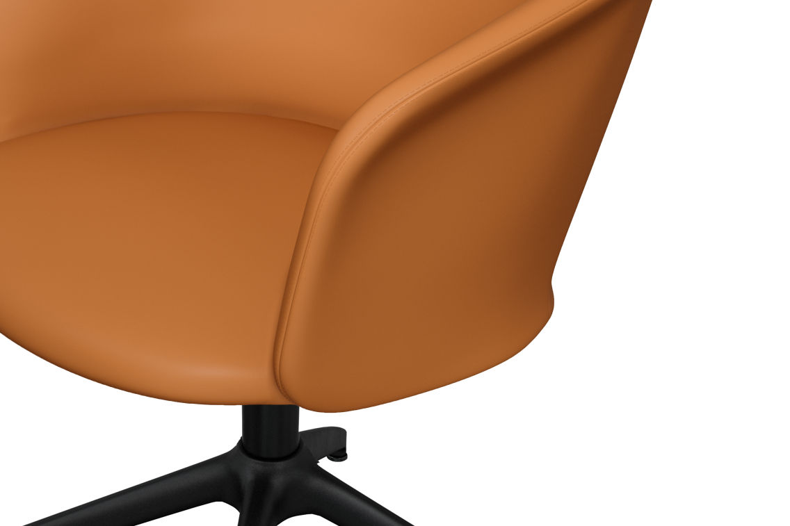 Kendo Swivel Chair 4-star Return, Cognac Leather / Black (UK), Art. no. 20520 (image 7)