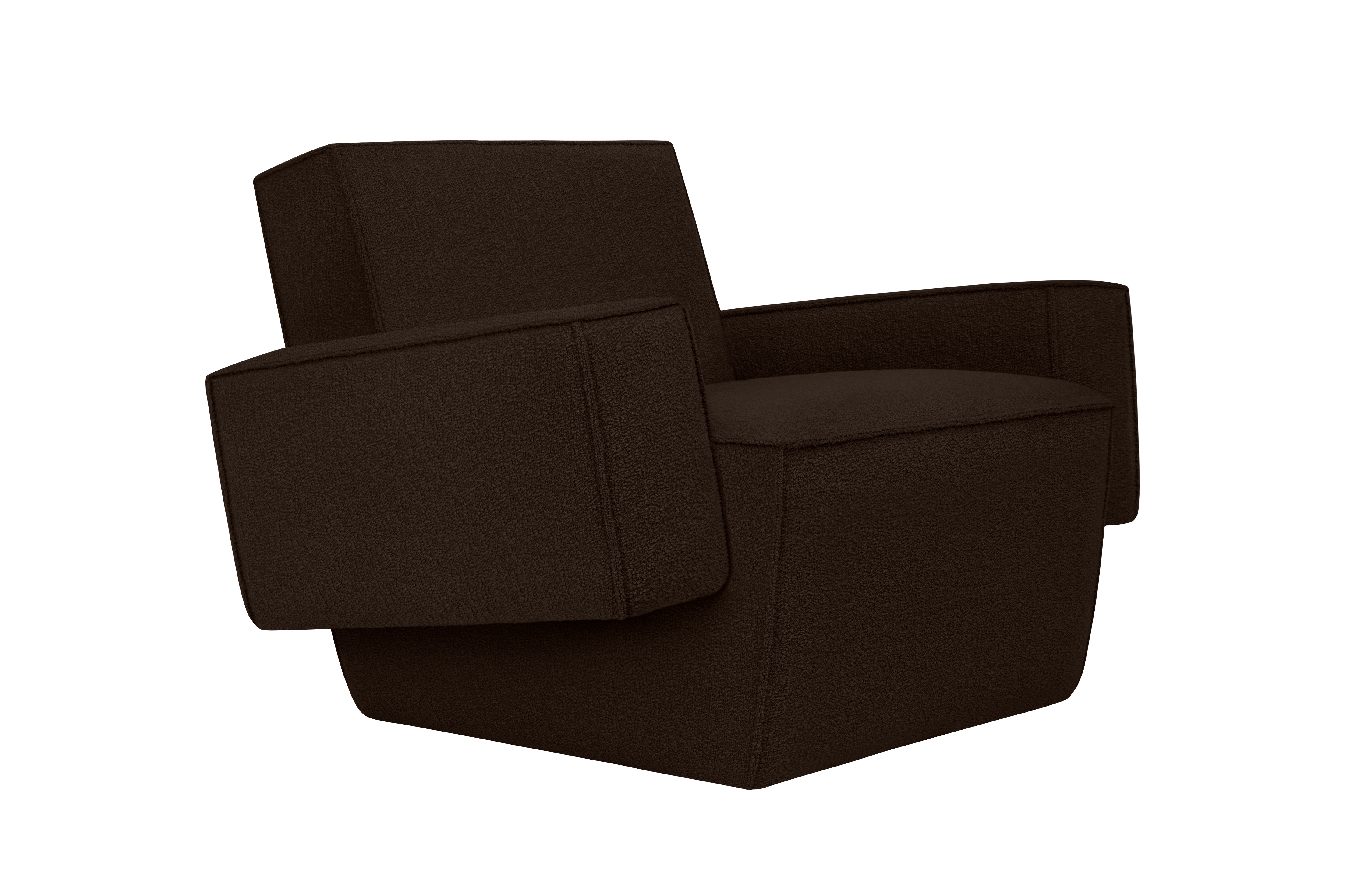 Hunk Lounge Chair With Armrests, Chocolate (UK), Art. no. 31286 (image 1)