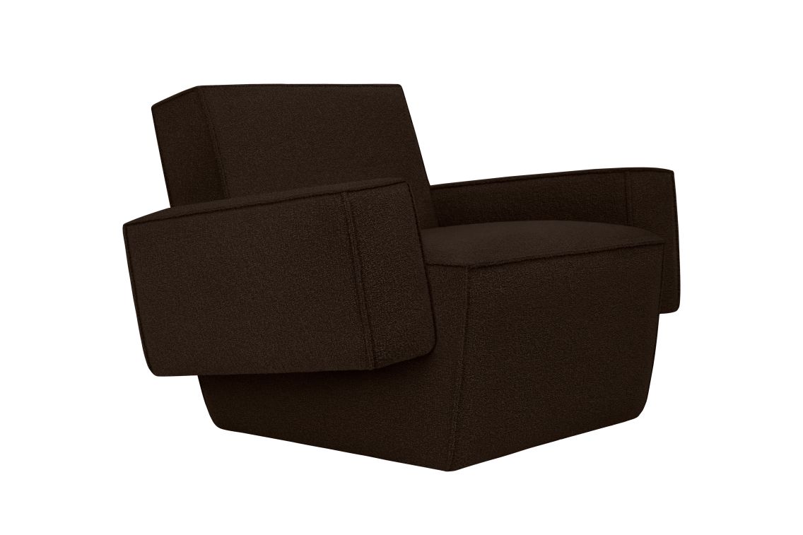Hunk Lounge Chair With Armrests, Chocolate, Art. no. 30662 (image 1)