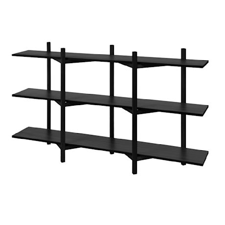 Zig Zag Shelf Low, Black