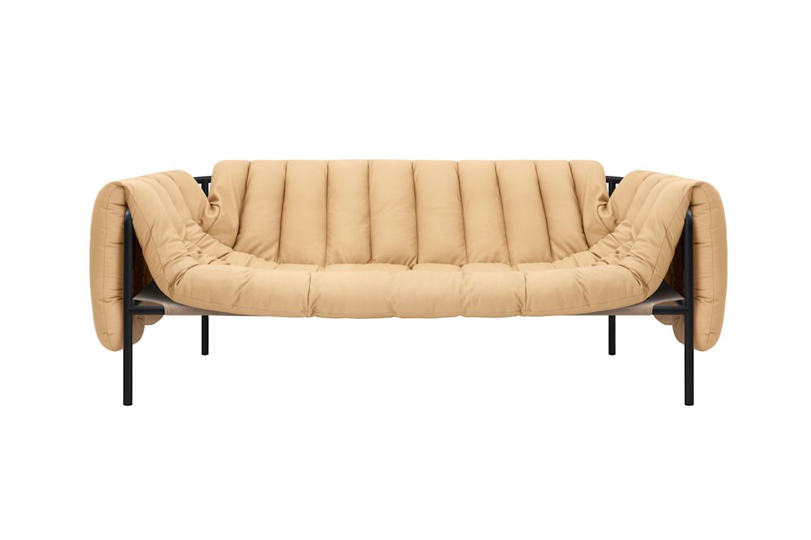 Puffy 2.5-seater Sofa, Sand Leather / Black Grey, Art. no. 20724 (image 2)