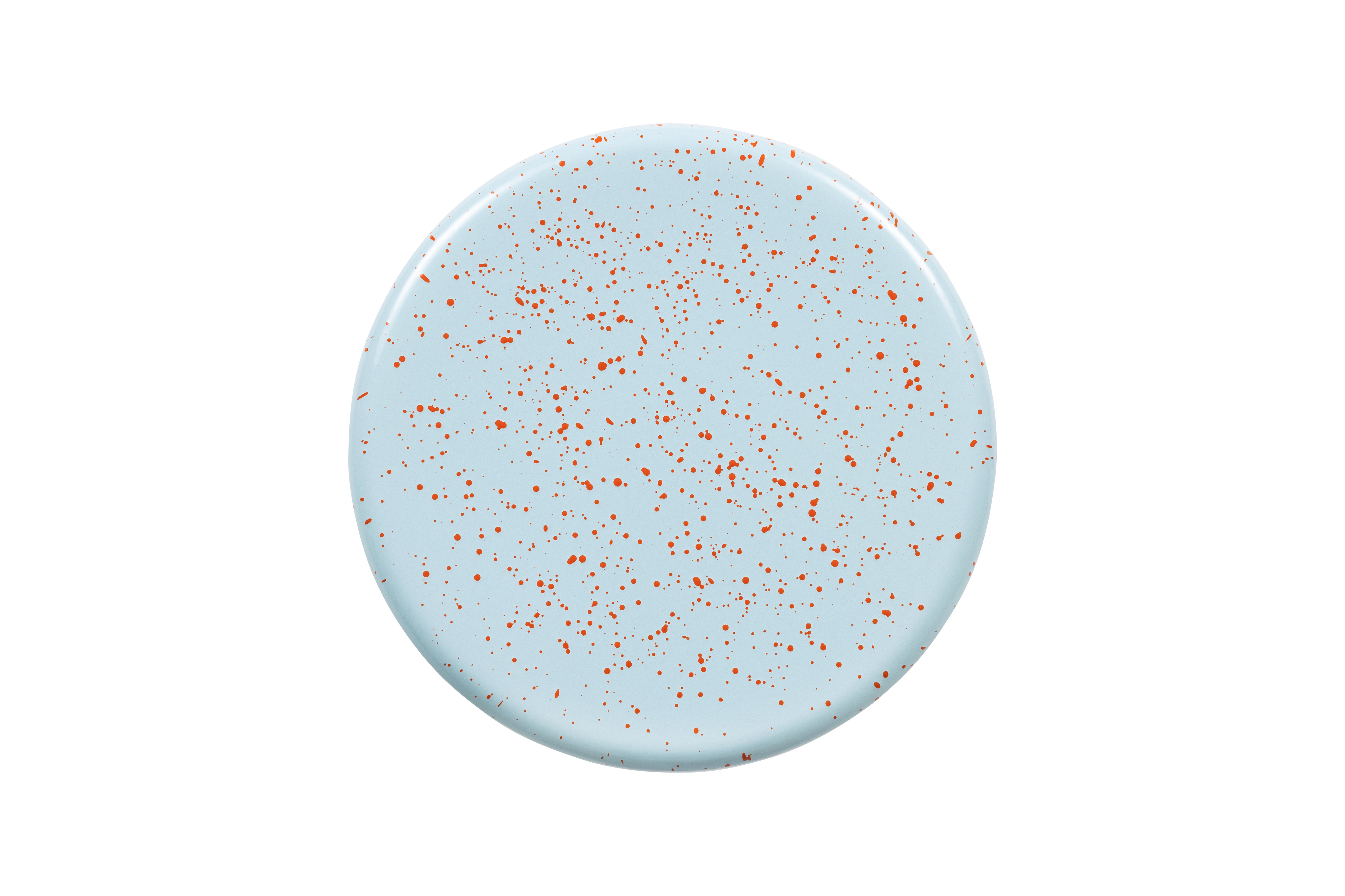 Last Stool, Light Blue / Orange Red Splatter, Art. no. 30565 (image 4)