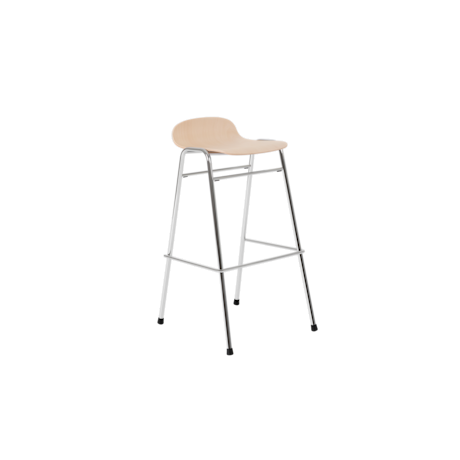 Touchwood Bar Stool, Beech / Chrome