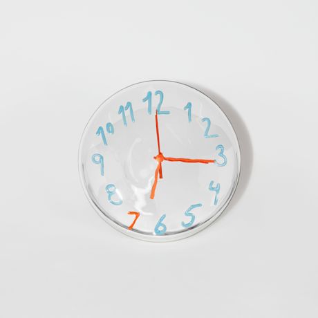 Speculo Wall Clock, Silver Mirror