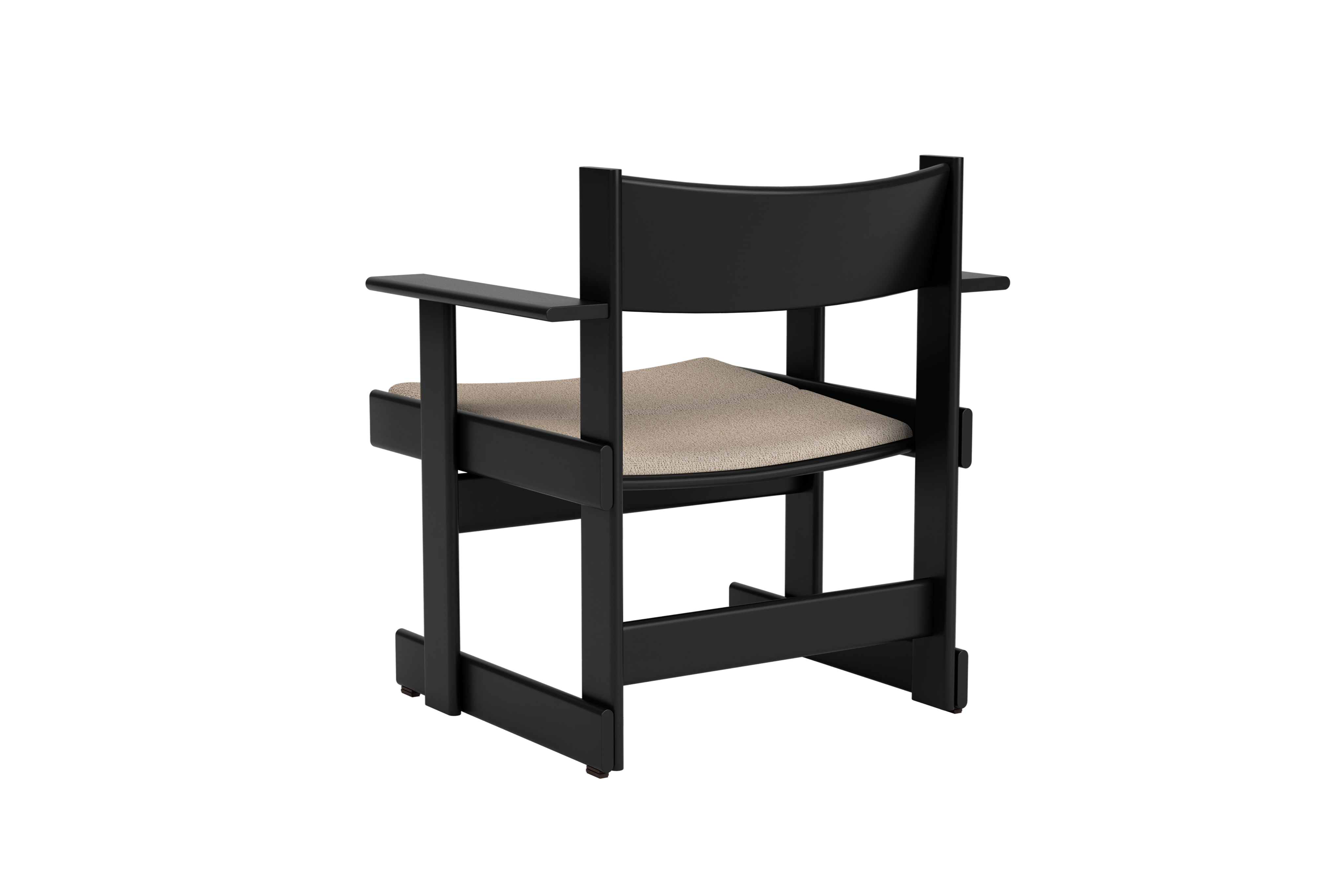 Bullnose Lounge Chair, Black / Swan Seat Pad, Art. no. 31676 (image 4)