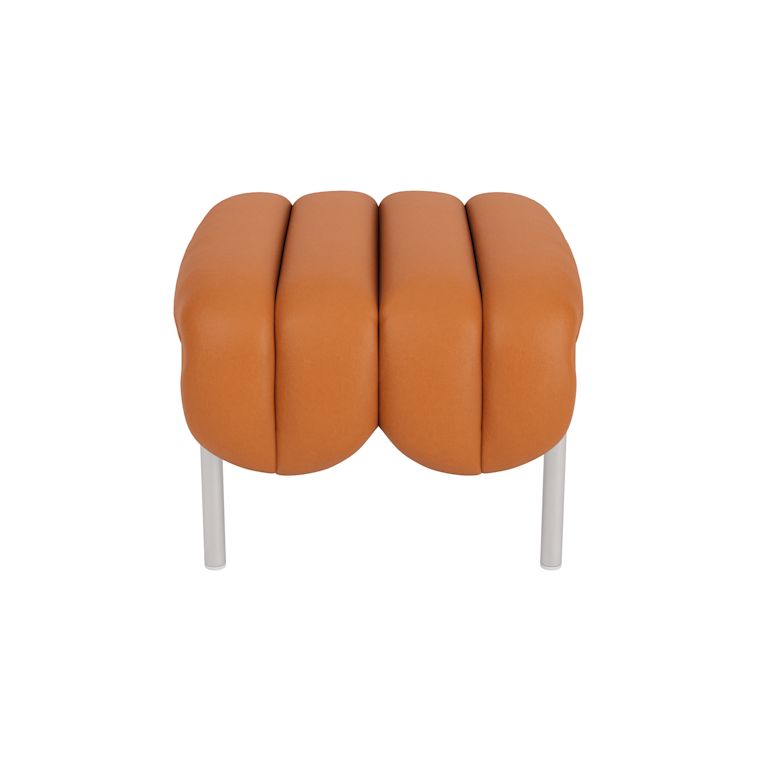 Puffy Ottoman, Elmosoft Leather 54035 / Stainless, Art. no. 90214 (image 3)