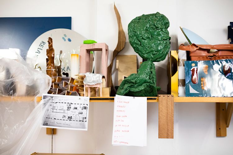 An editorial image from behind the scenes of making the Hem Yellow Counter.