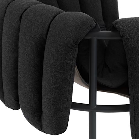 Puffy Lounge Chair, Anthracite / Black Grey