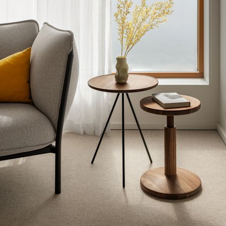 All Wood Stool Bobbin, Walnut