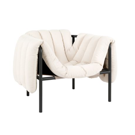 Puffy Lounge Chair, Natural / Black Grey (UK)