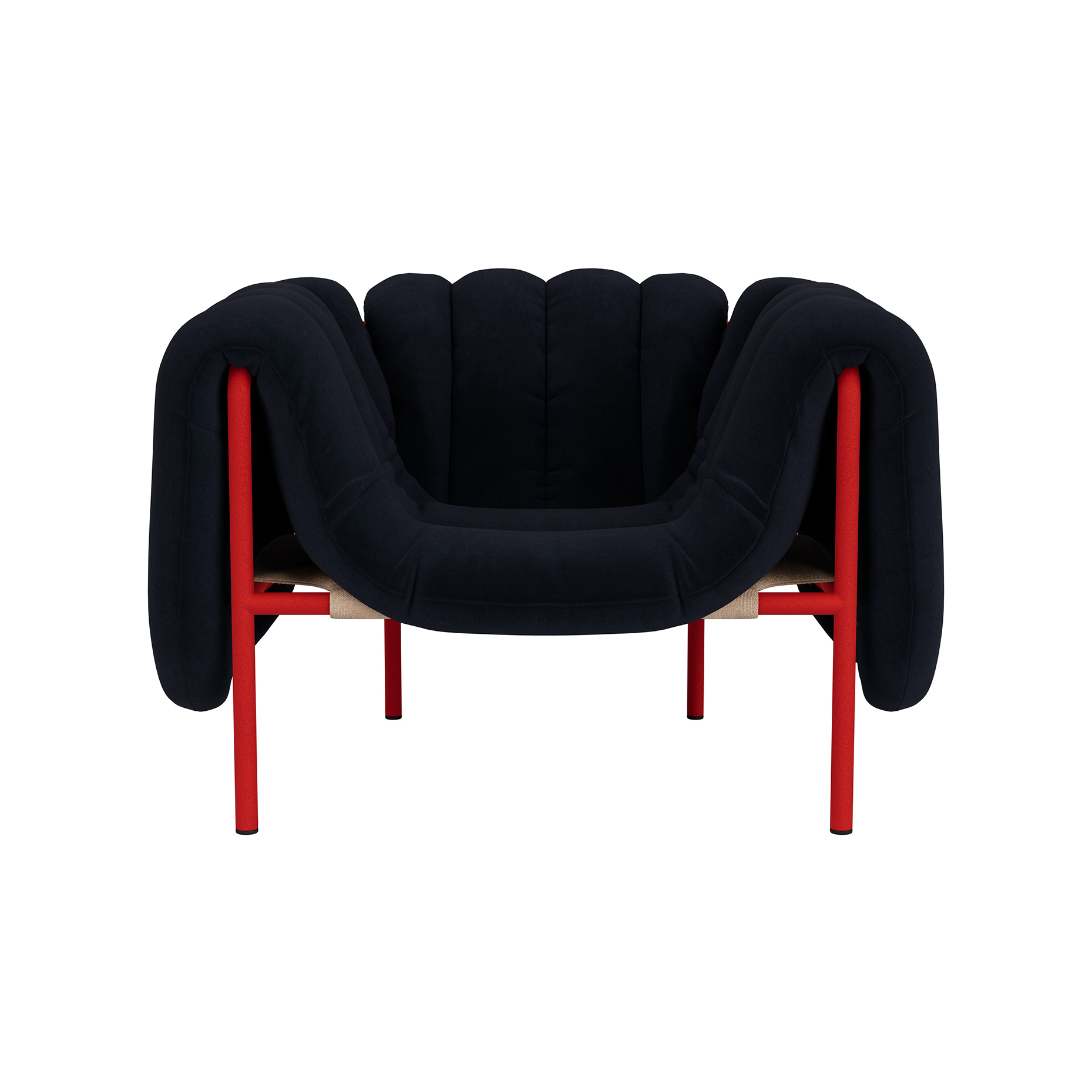 Puffy Lounge Chair, Velluto Coex VL30 / Traffic Red (UK), Art. no. 31852 (image 2)