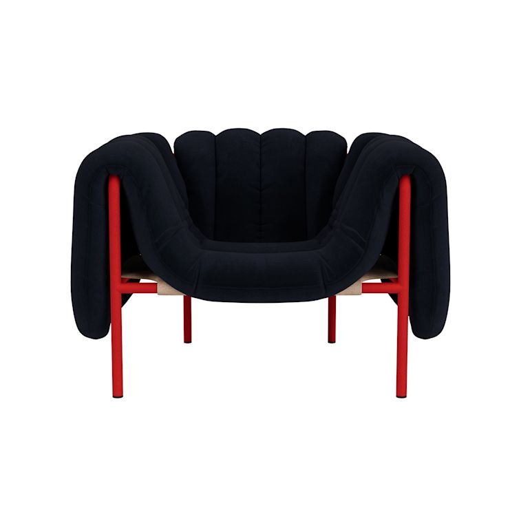 Puffy Lounge Chair, Velluto Coex VL30 / Traffic Red (UK), Art. no. 31852 (image 2)
