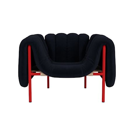 Puffy Lounge Chair, Velluto Coex VL30 / Traffic Red