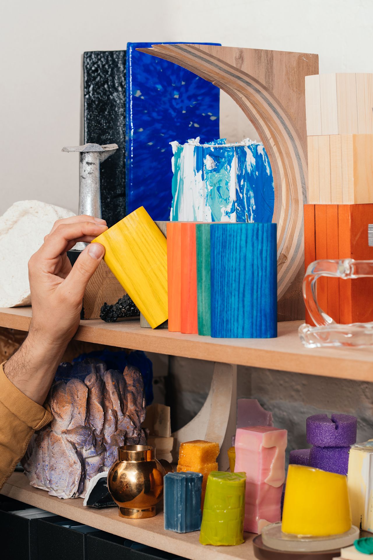 An editorial image from behind the scenes of making Bullnose Chair by designer Marco Campardo.