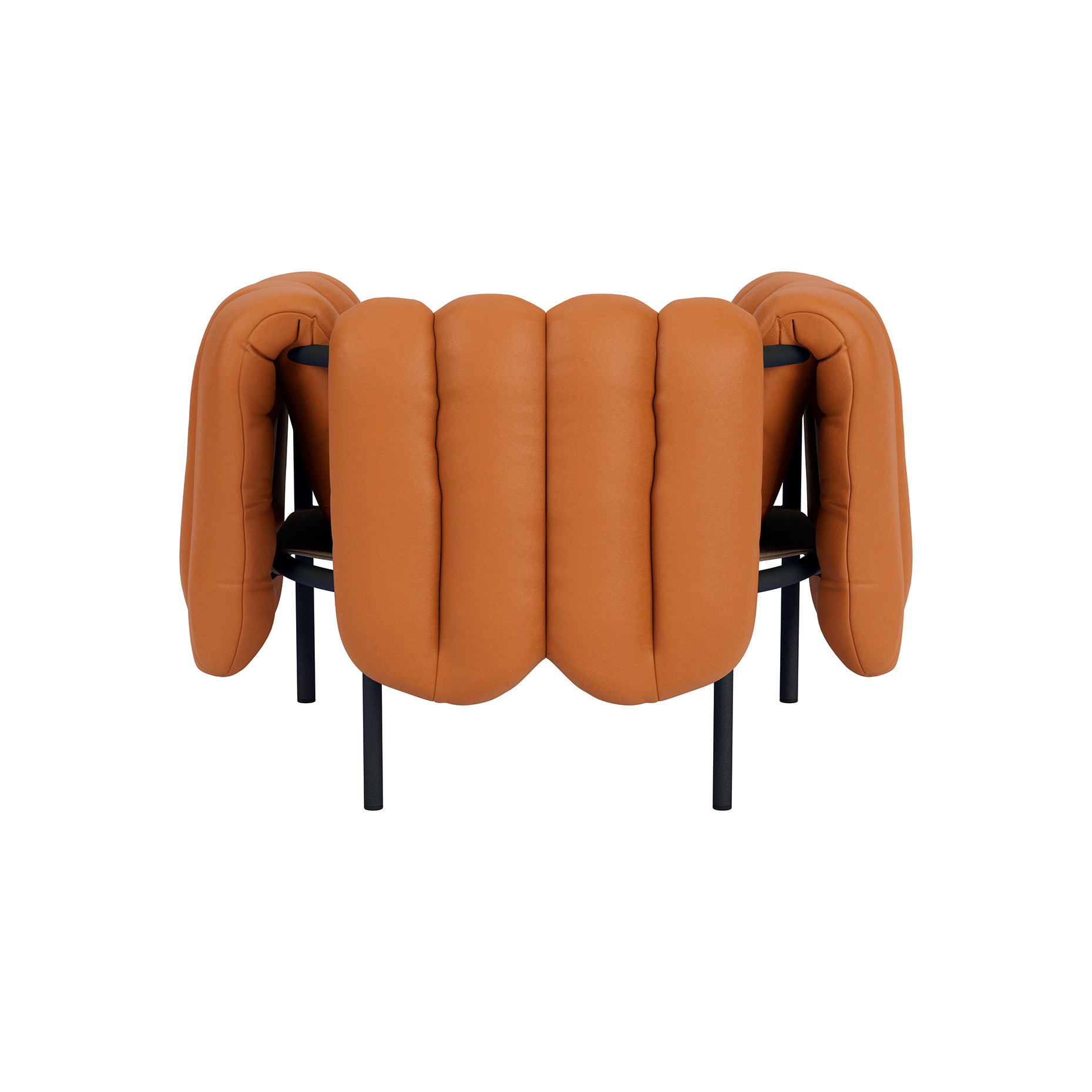 Puffy Lounge Chair, Elmosoft Leather 54035 / Black Grey, Art. no. 90070 (image 5)