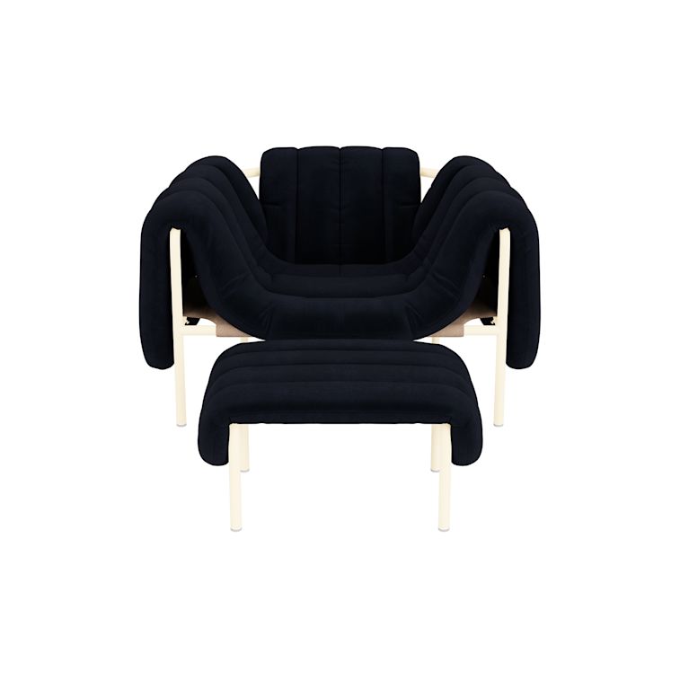 Puffy Lounge Chair + Ottoman, Velluto Coex VL30 / Cream, Art. no. 32040 (image 2)