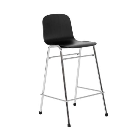 Touchwood Counter Chair, Black / Chrome