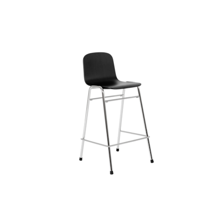 Touchwood Counter Chair, Black / Chrome