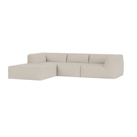 Great 3-seater Sofa Narrow Chaise Left, Safire 0007