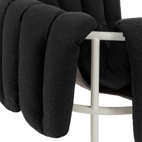 Puffy Lounge Chair, Anthracite / Cream