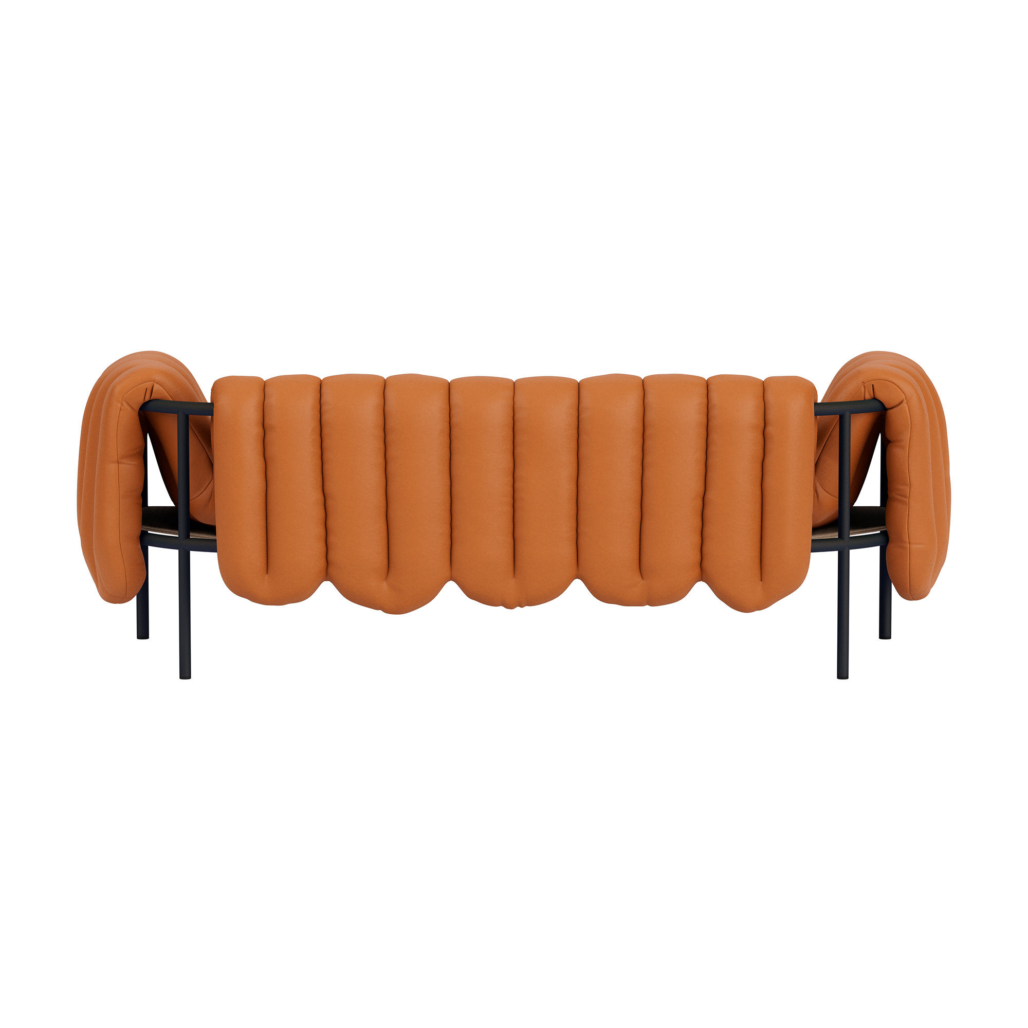 Puffy 2.5-seater Sofa, Elmosoft Leather 54035 / Black Grey (UK), Art. no. 96005 (image 5)
