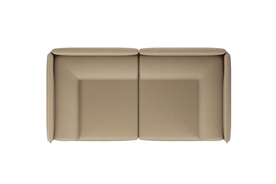 Palo Block 2-seater Sofa Medium Back with Armrests, Beige, Art. no. 31400 (image 3)