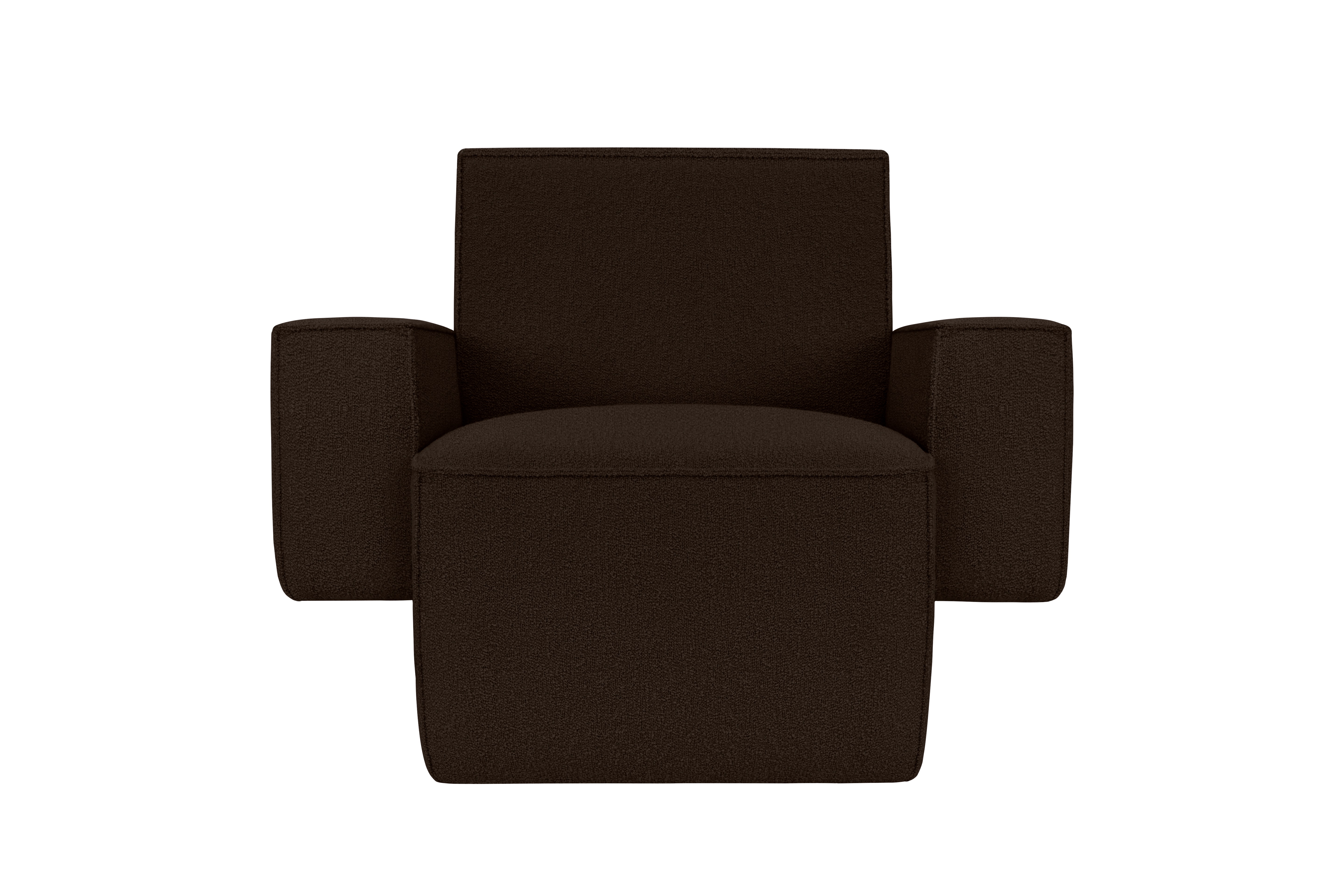 Hunk Lounge Chair With Armrests, Chocolate, Art. no. 30662 (image 2)