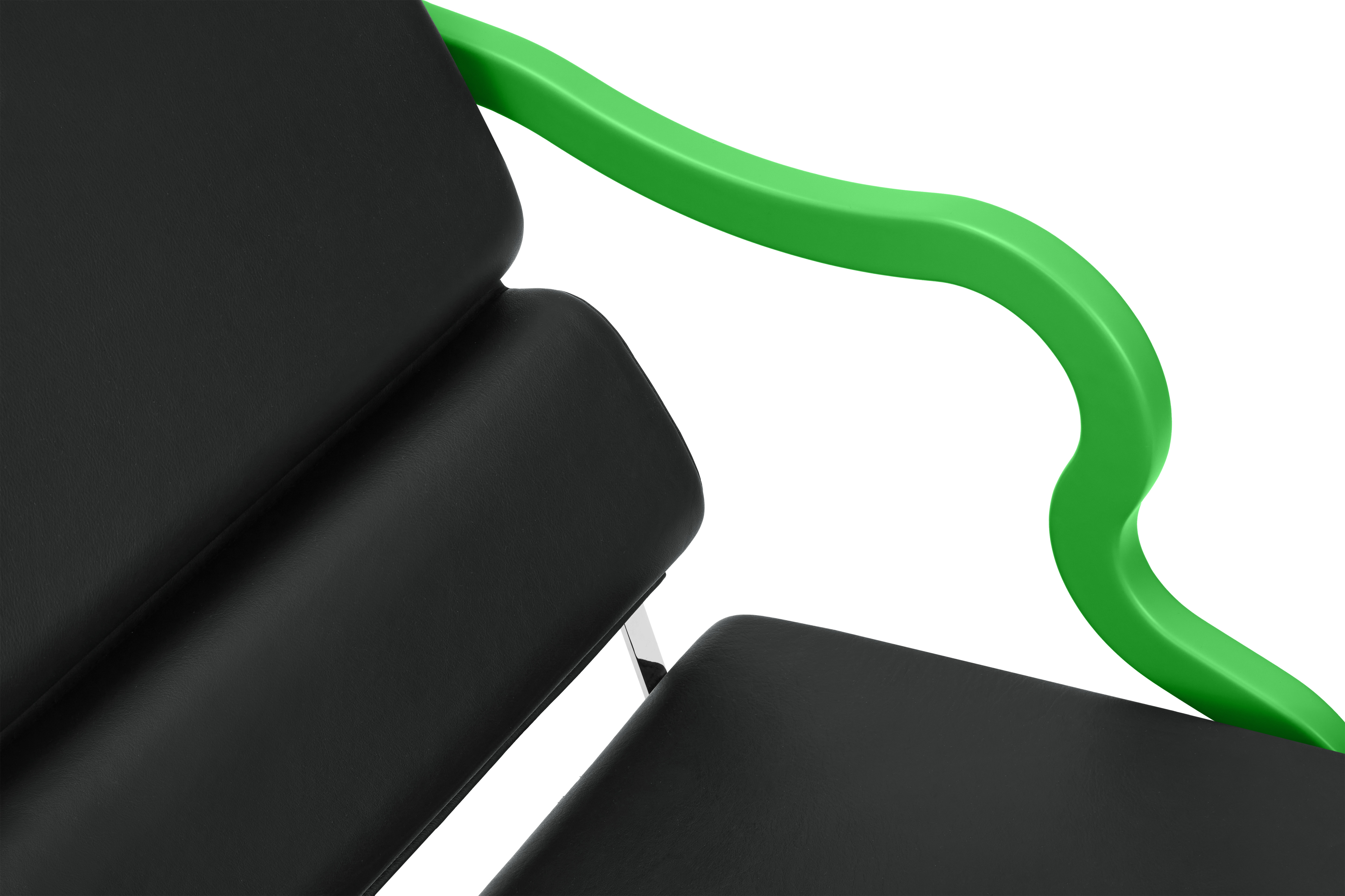 Experiment Lounge Chair, 501 / Green / Black Leather, Art. no. 30939 (image 5)