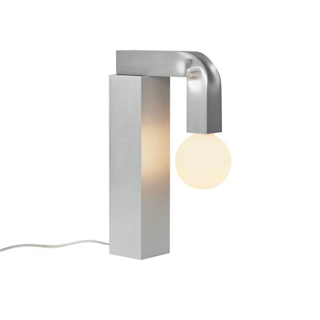 Knuckle Table Lamp, Brushed Aluminum