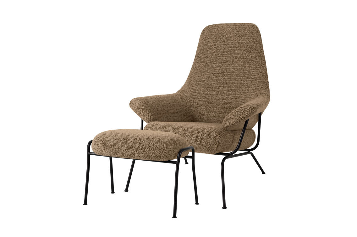 Hai Lounge Chair + Ottoman, Sawdust, Art. no. 20267 (image 1)