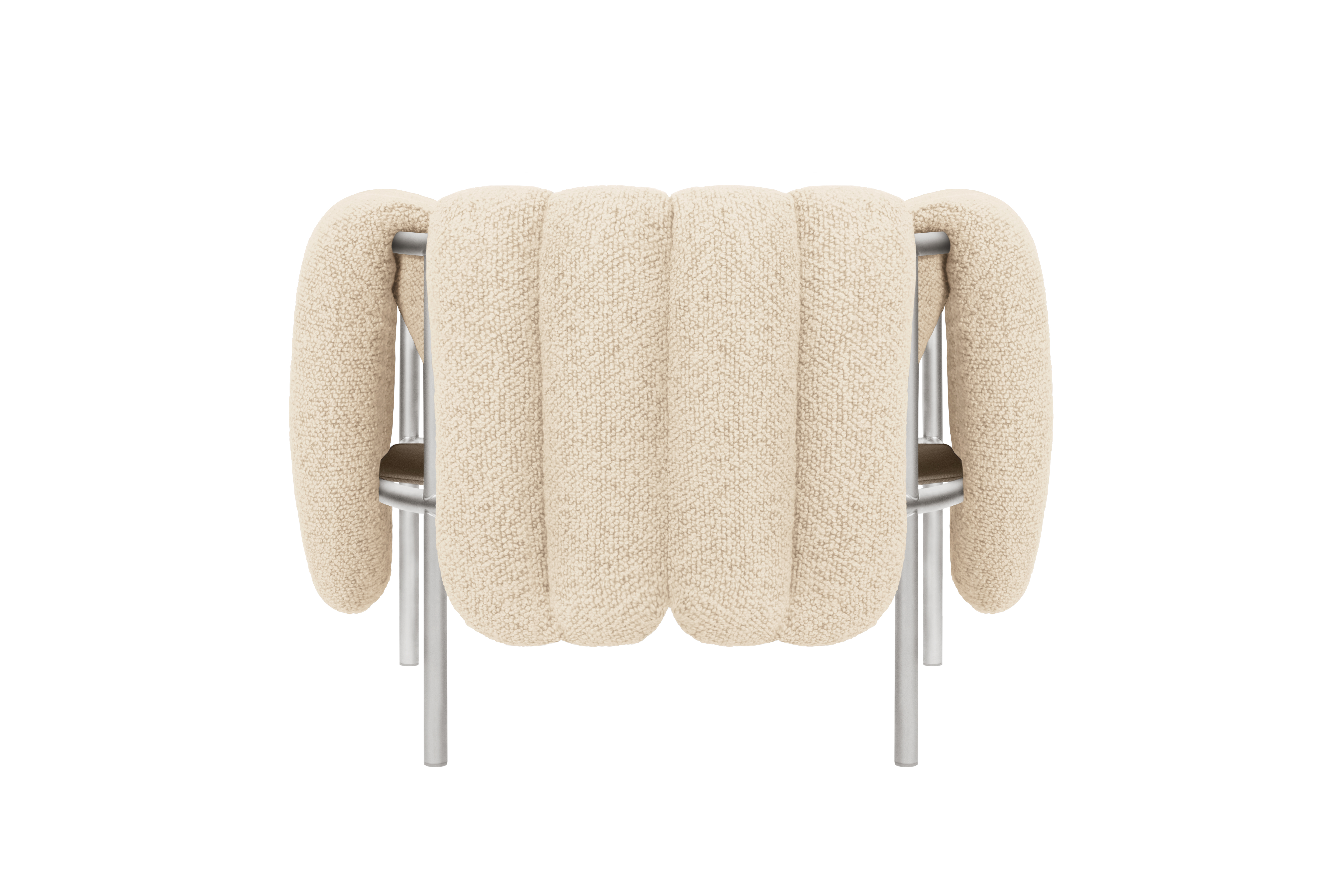 Puffy Lounge Chair, Eggshell / Stainless, Art. no. 20295 (image 4)