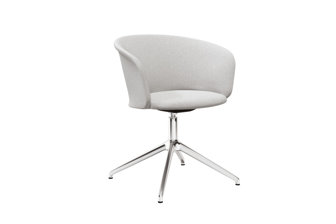 Kendo Swivel Chair 4-star Return, Porcelain / Polished (UK), Art. no. 20510 (image 1)