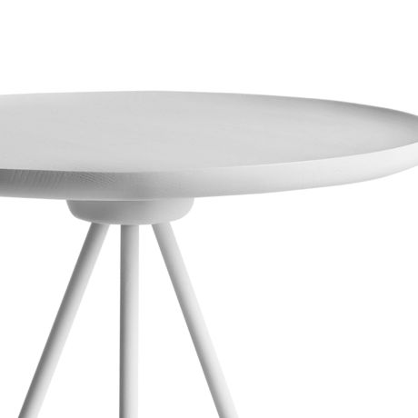 Key Side Table, White / White