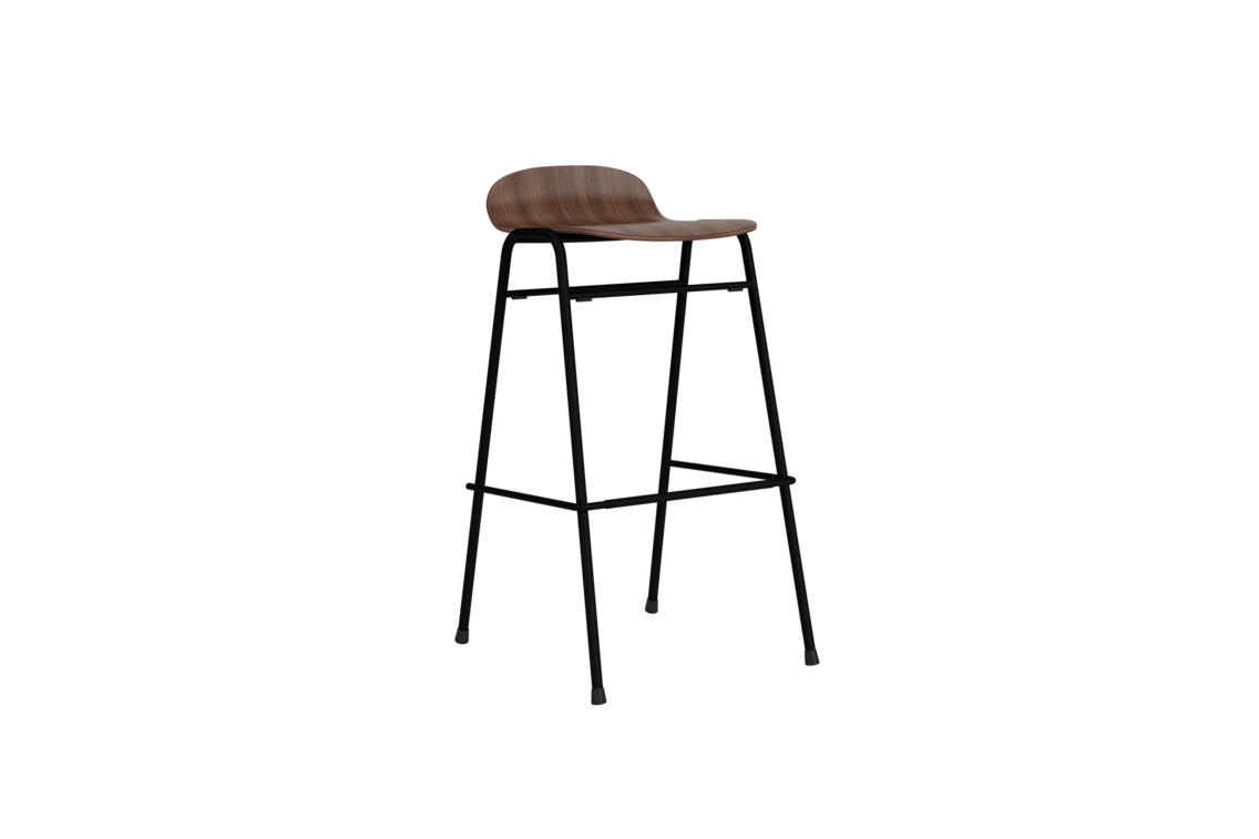 Touchwood Bar Stool, Walnut / Black, Art. no. 31628 (image 1)