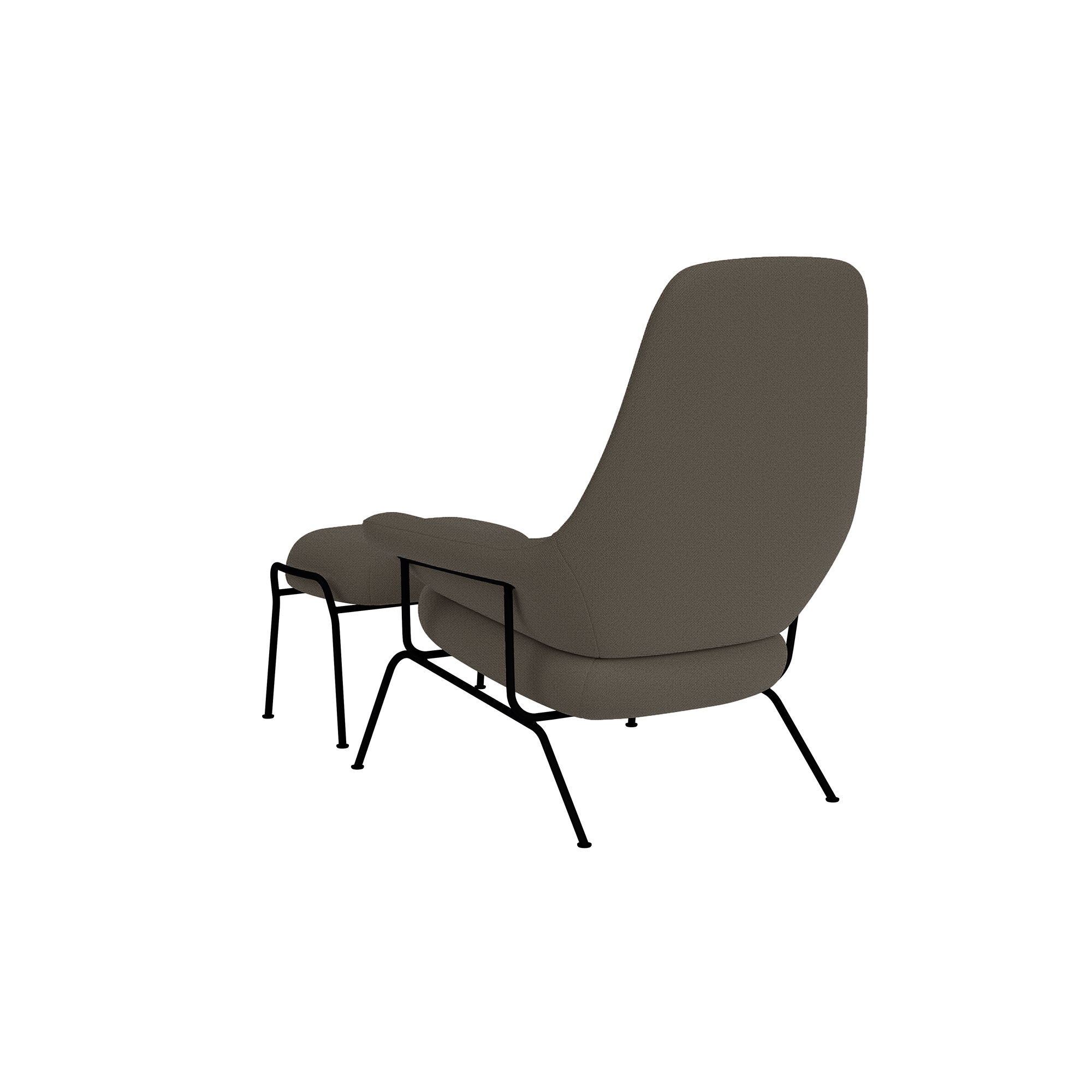Hai Lounge Chair + Ottoman, Cura 61169/Black, Art. no. 31960 (image 4)
