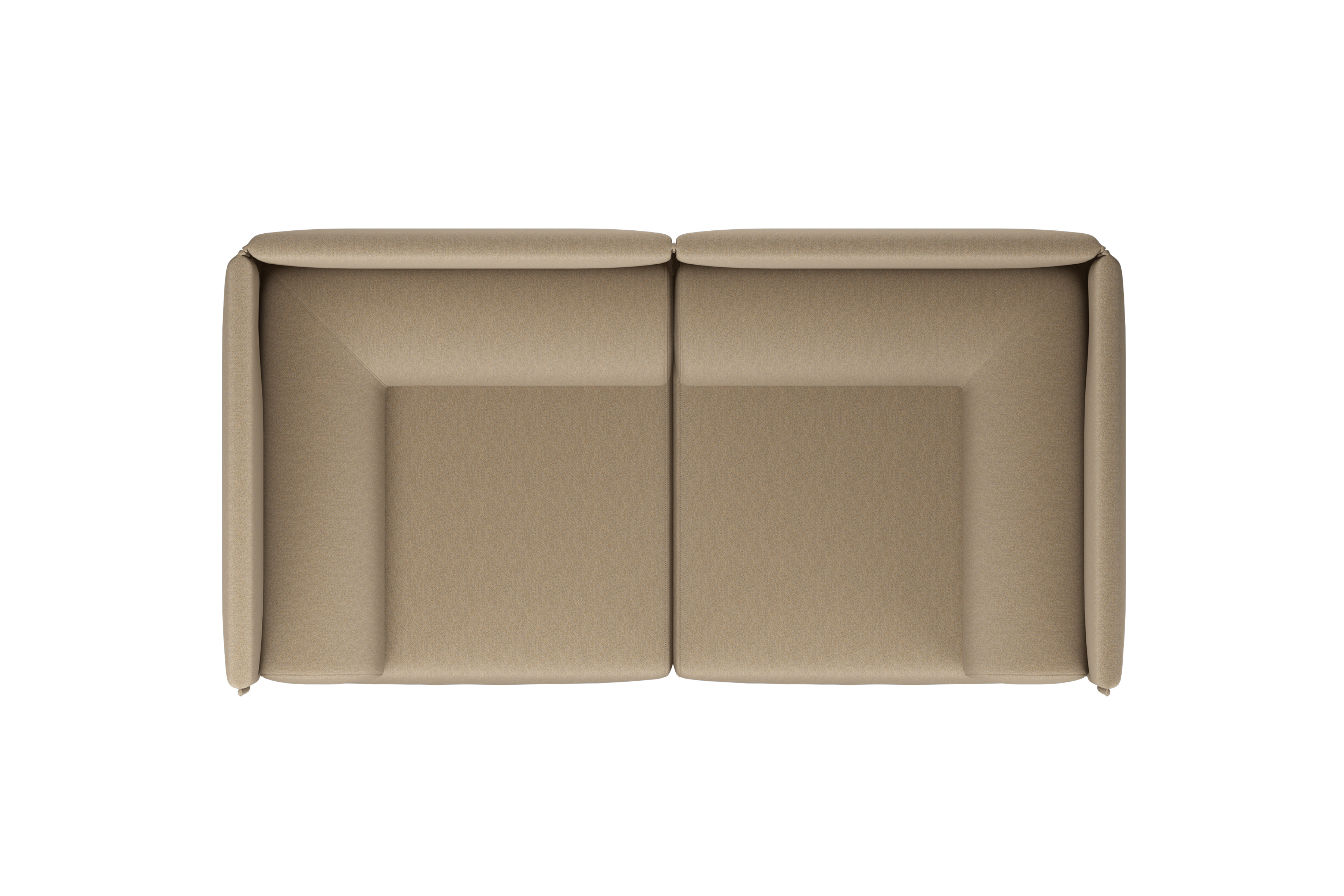 Palo Block 2-seater Sofa High Back with Armrests, Beige (UK), Art. no. 20739 (image 3)